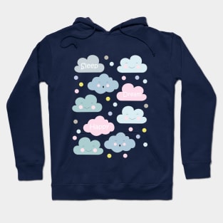 Cute and Adorable Baby Clouds, Sleep, Dream, Happy illustration Hoodie